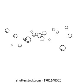 Fresh water bubbles illustration vector