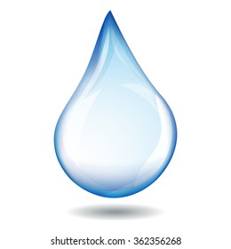 Fresh Water Clear Drop - Vector Illustration