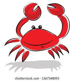 A Fresh Water Crayfish Vector Or Color Illustration