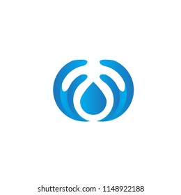 fresh water design logo vector