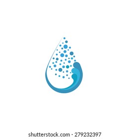 Fresh Water Drop Bubble Mockup Eco Stock Vector (Royalty Free ...