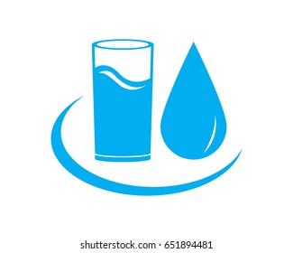 Fresh Water And water Drop Symbol