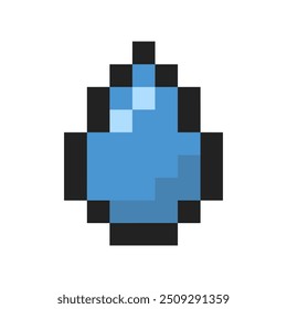 arte de pixels de gota de água doce