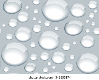 Fresh water drops seamless pattern