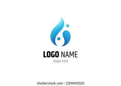 gotas de agua dulce adecuadas para el logotipo de la bebida