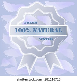 Fresh water emblem, vector design