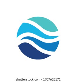 Fresh water and leaf creative logo design template. Abstract aqua sign concept. Corporate nature and landscape icon illustration.
