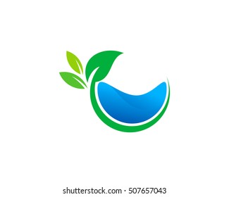 Fresh Water Logo Design Template Element