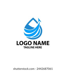 vector de diseño de logotipo de agua dulce