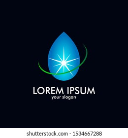 fresh water logo icon for enviroment or water industry
