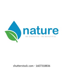 Fresh Water Logo, Nature Water Logo Vector