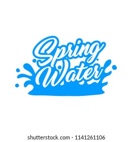 fresh water logo, spring water logo. Blue water splash vector logo collection.