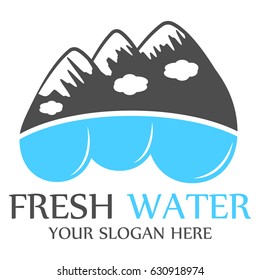 Fresh water logo template