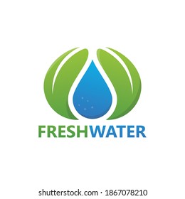 Fresh water logo template design