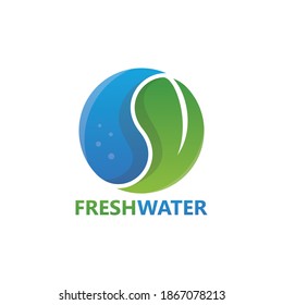 Fresh water logo template design