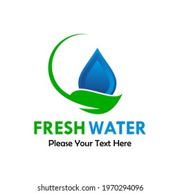 Fresh water logo template illustration