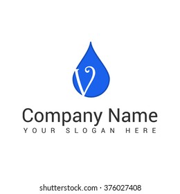 fresh water logo of V