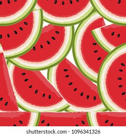 Fresh water melon seamless pattern background vector illustration for design