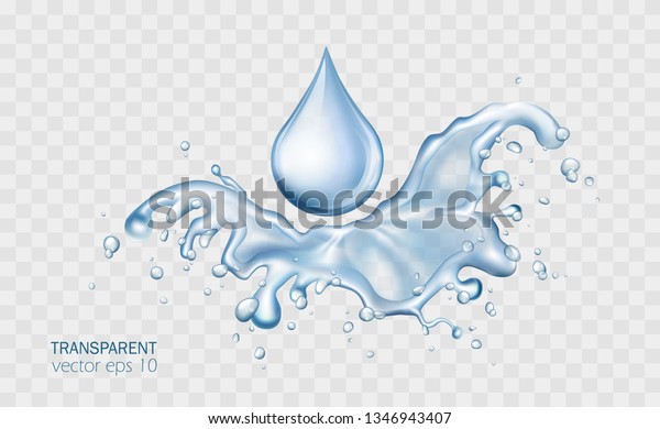 Fresh Water Pouring Down Isolated Vector Stock Vector (Royalty Free ...