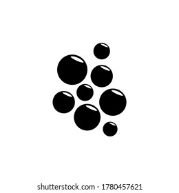 Fresh Water Soap Bubbles, Flying Soapy Ball. Flat Vector Icon illustration. Simple black symbol on white background. Flying Fresh Water Soap Bubbles sign design template for web and mobile UI element