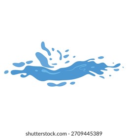 Elemento de diseño de salpicaduras de agua dulce