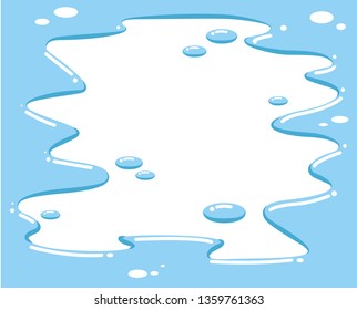 Fresh water splash on isolated background illustration - Vector