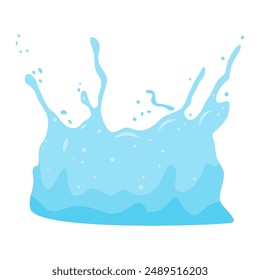 Fresh water splash on isolated background.