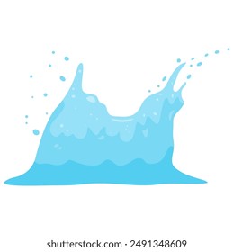 Fresh water splash on isolated background.