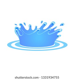 Fresh Water Splash. Vector Illustration Set