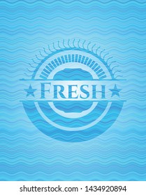 Fresh water style emblem. Vector Illustration. Detailed.