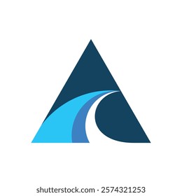 fresh water for swimming pool or sea ocean beach logo design Vector template illustration