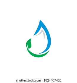 Vector de agua dulce, logotipo de la naturaleza