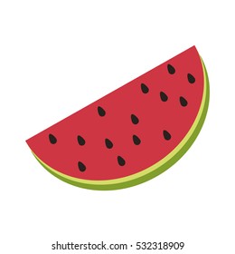 Fresh watermelon fruit icon vector illustration graphic design