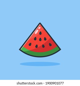 fresh watermelon fruit slice illustration