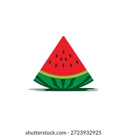 Icono de Vector de fruta de sandía fresca, ilustración de fruta minimalista y moderna