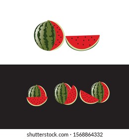 Fresh Watermelon Fruit vector logo