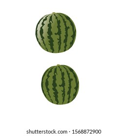 fresh watermelon fruit vector logo for health