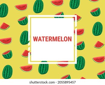 fresh watermelon fruit vector, whole watermelon, watermelon vector slices for pattern background
