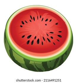 Fresh watermelon icon cartoon vector. Water food. Summer slice
