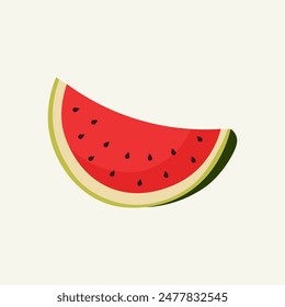 Fresh watermelon icon on a white background. Vector illustration