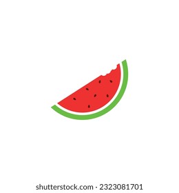 Diseño de la Ilustración de la sandía fresca. Adecuado Para El Logo Comercial De La sandía.