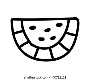 fresh watermelon isolated icon design