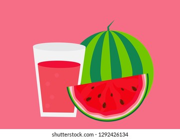 Fresh watermelon juice background vector illustration EPS10