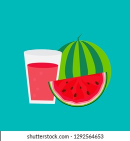 Fresh watermelon juice background vector illustration EPS10