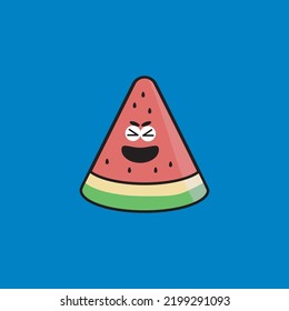 Fresh Watermelon laugh Fruit Vector  