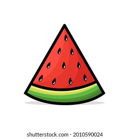 Fresh watermelon logo design concept isolated on white background. Trendy vector logotype design with watermelon. Vector illustration of organic fruit. Fresh fruit logotype