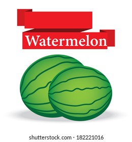 fresh watermelon  on white background vector