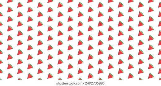 Fresh watermelon pattern background vector.