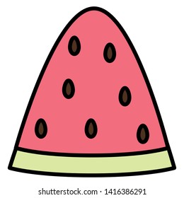 fresh watermelon portion slice icon
