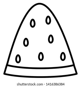 fresh watermelon portion slice icon
